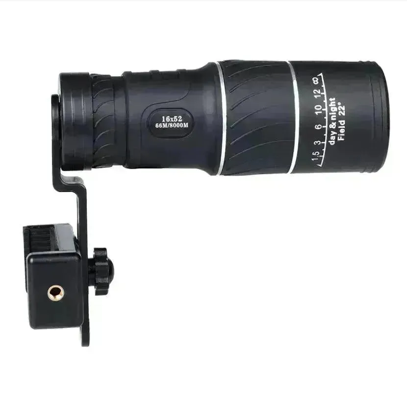 16X52 Dual Focus Zoom Optics  Night Vision Best Monocular High Definition Telescope for Adults