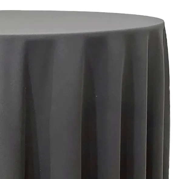 1pc - Scuba (Wrinkle-Free) Table Linen 90"x132" Banquet - Charcoal