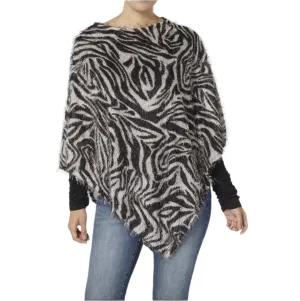 Animal print poncho