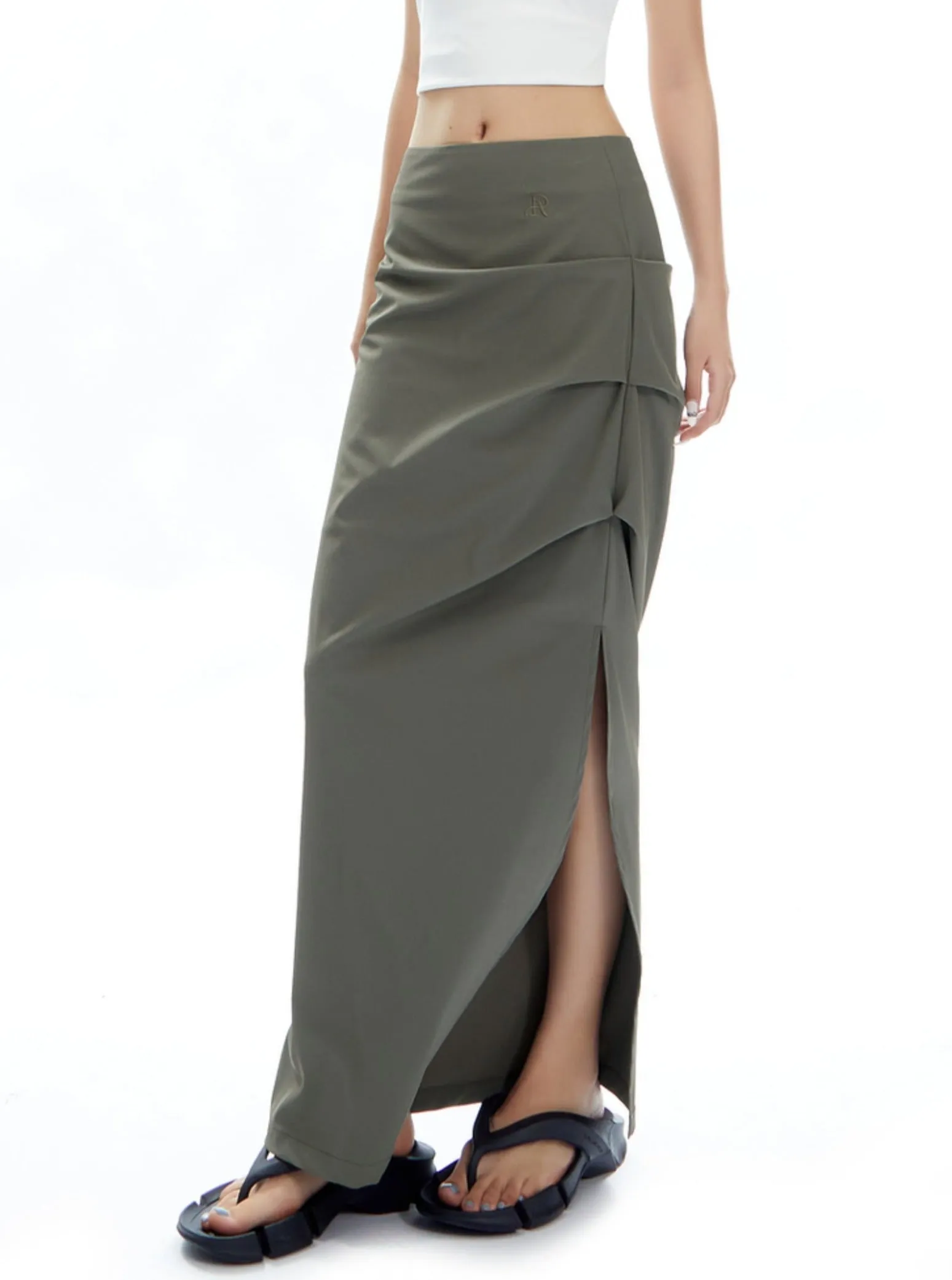 Asymmetrical Layered Maxi Skirt