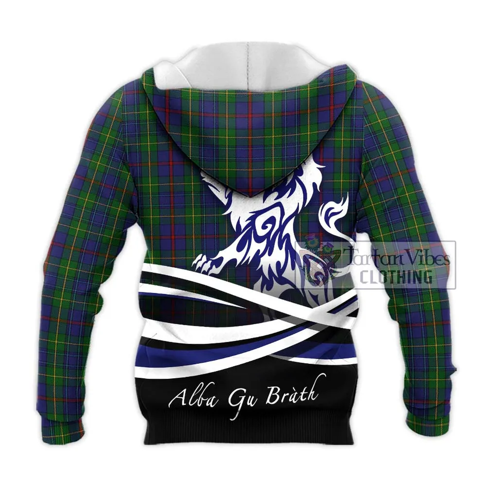 Bailey Tartan Knitted Hoodie with Alba Gu Brath Regal Lion Emblem