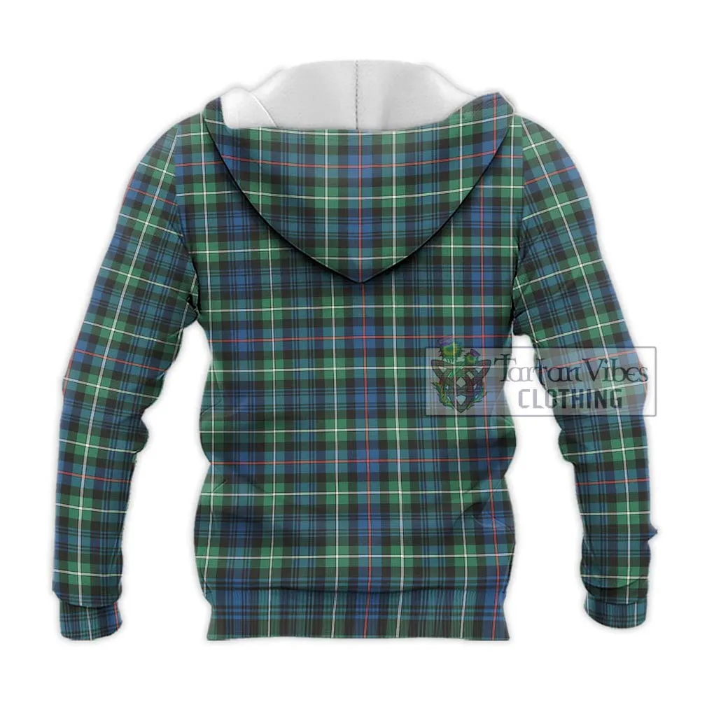 Baillie Ancient Tartan Knitted Hoodie with Family Crest DNA In Me Style