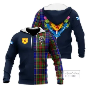 Beattie Tartan Knitted Hoodie Alba with Scottish Lion Royal Arm Half Style