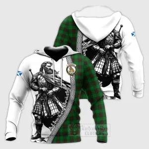 Beveridge Tartan Clan Crest Knitted Hoodie with Highlander Warrior Celtic Style