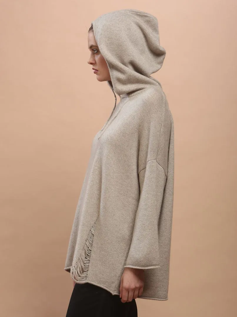 Boyfriend Hoodie Pullover in Cashmere