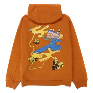 Brain Dead Jonny Negron Bondage Print Pullover Hoodie / Orange