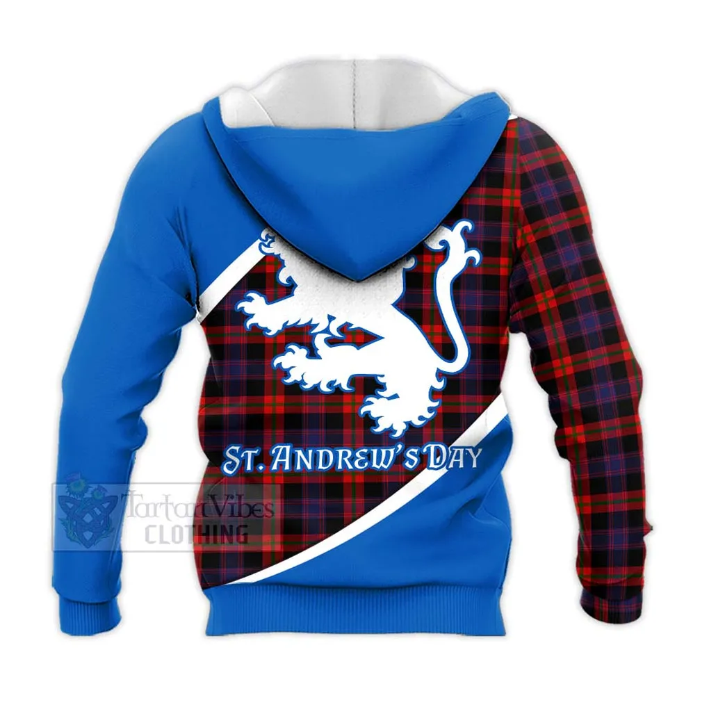 Brown (Broun) Family Crest Tartan Knitted Hoodie Celebrate Saint Andrew's Day in Style