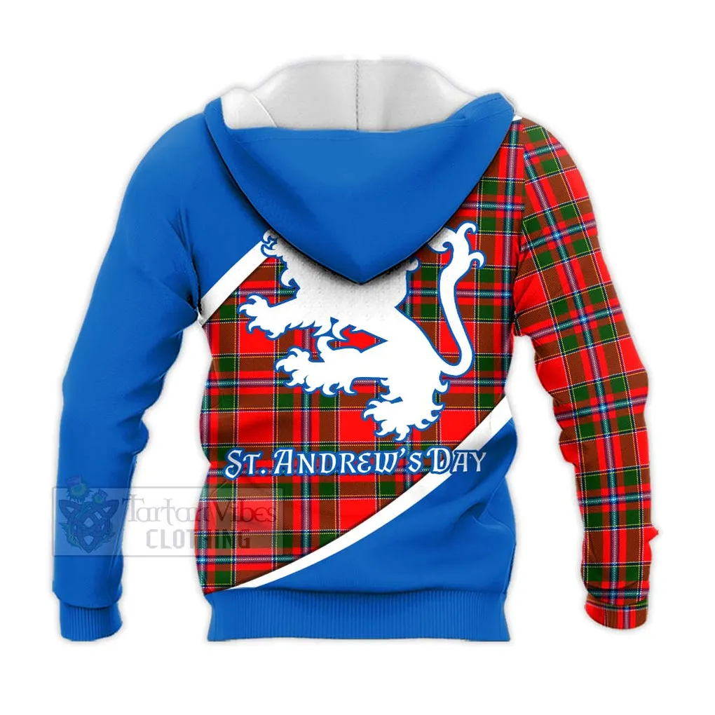 Butter Family Crest Tartan Knitted Hoodie Celebrate Saint Andrew's Day in Style