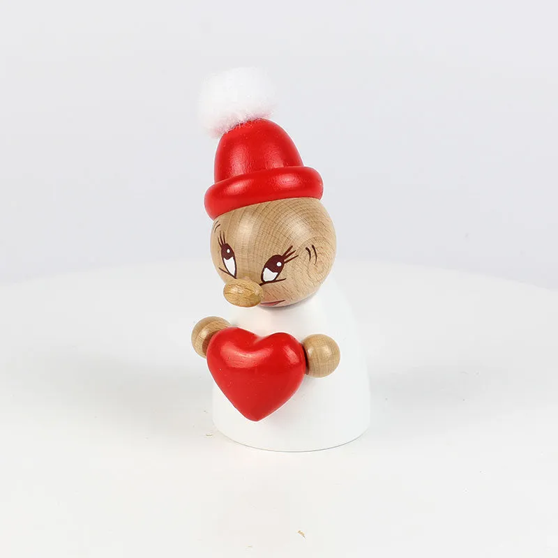 Clumsy Mini Valentine with wooden beanie and big bobble