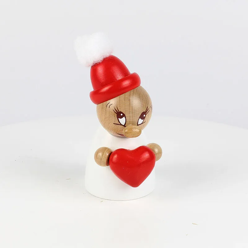 Clumsy Mini Valentine with wooden beanie and big bobble