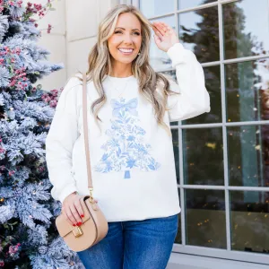 Coastal Christmas Pullover, White