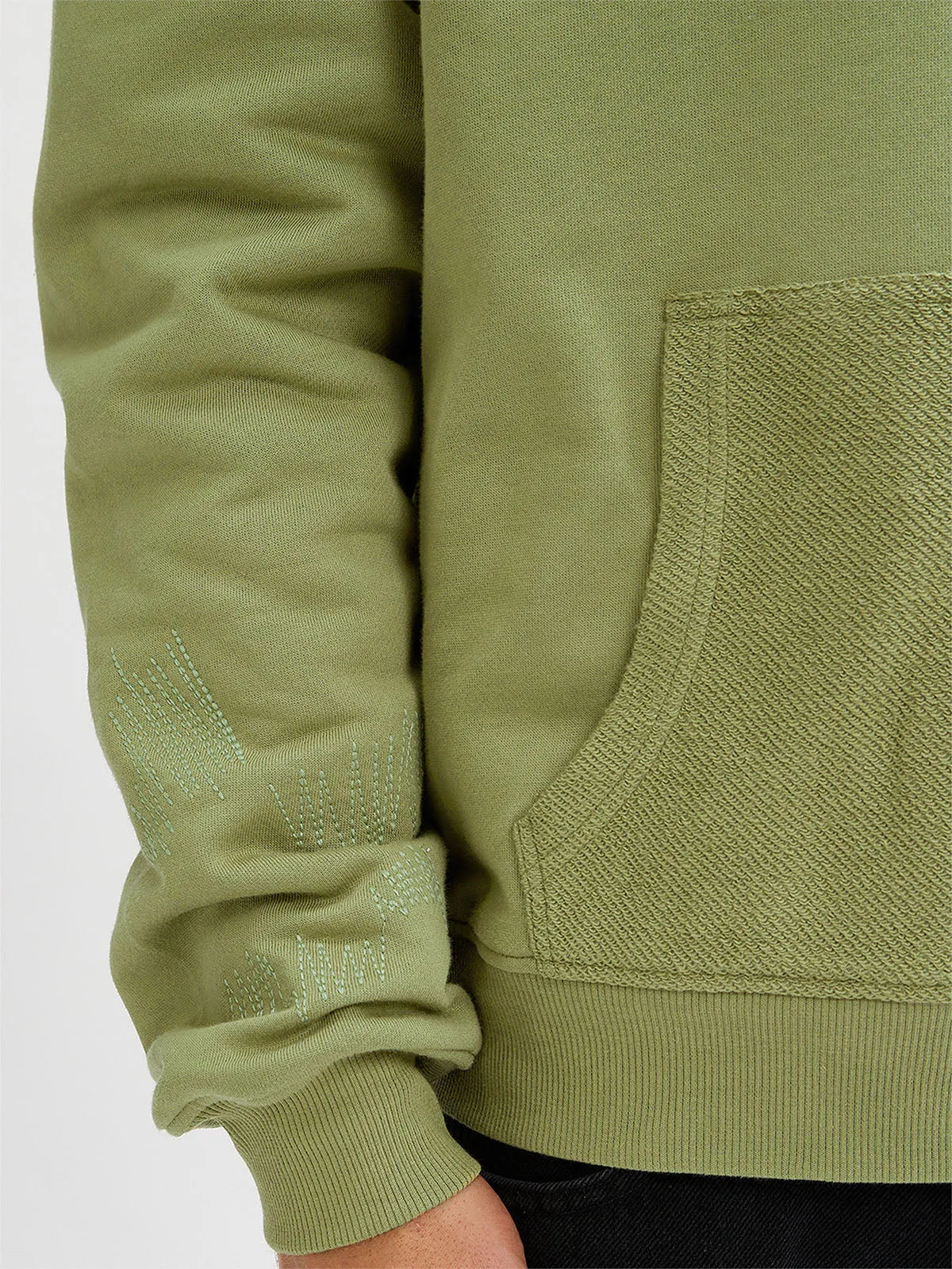 DOUBLE LAYED HOODIE - GREEN