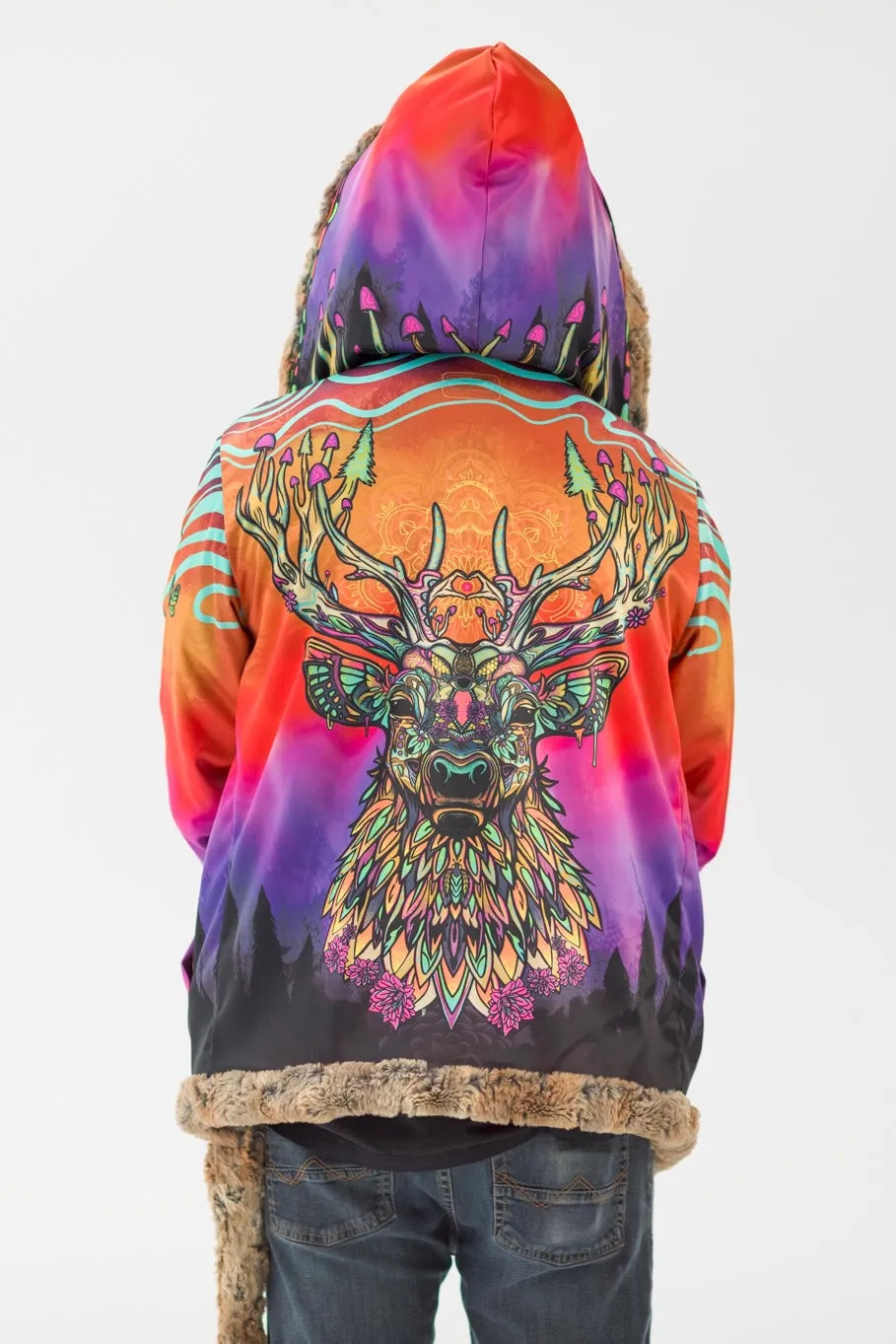 Forest Spirit Reversible Faux Fur Jacket