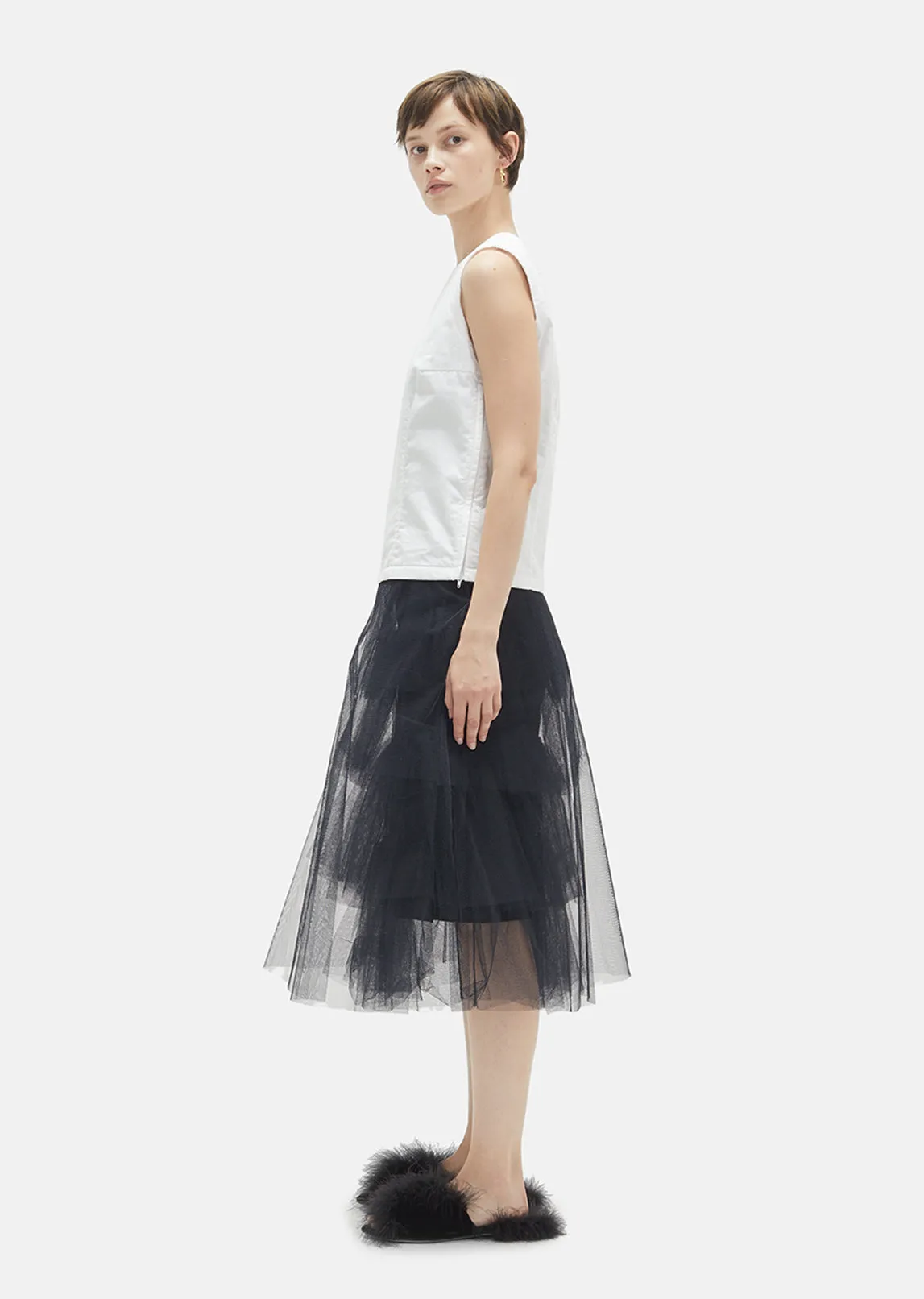 Frill Net Skirt