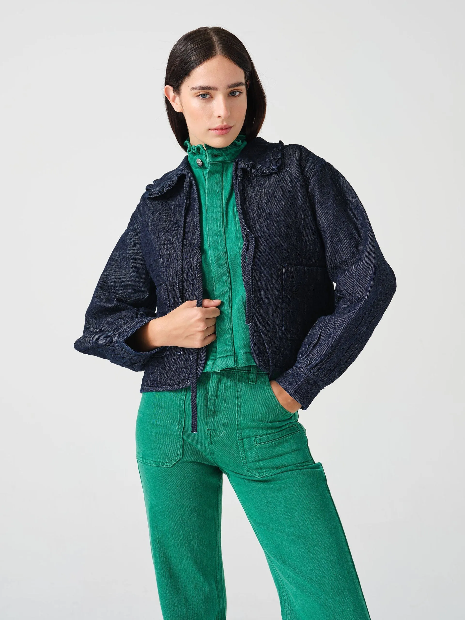 Heidi jacket in indigo rinse