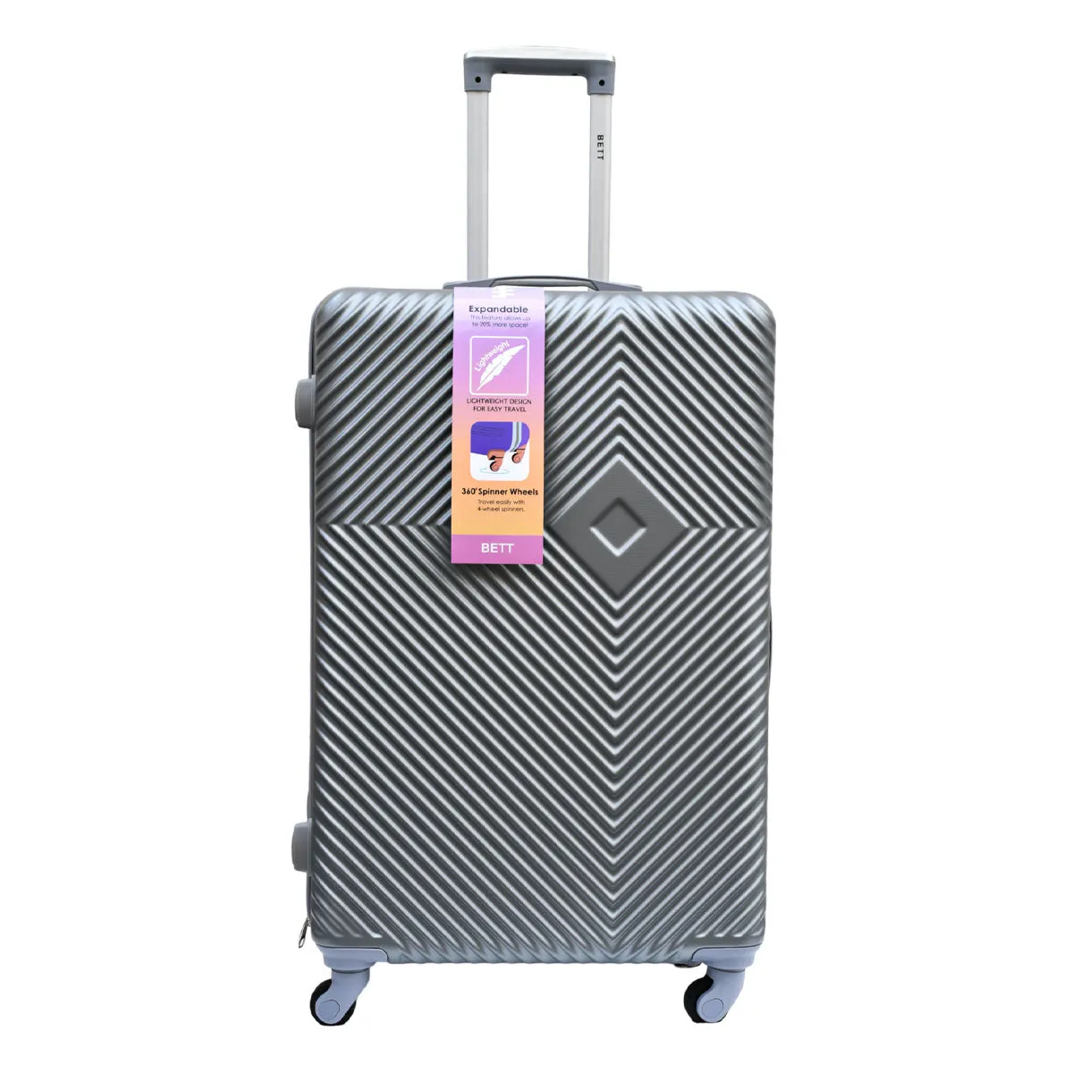 High-Quality 3 Piece Luggage Bag Silver