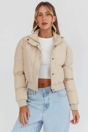 Infatuation Cropped Puffer Jacket White