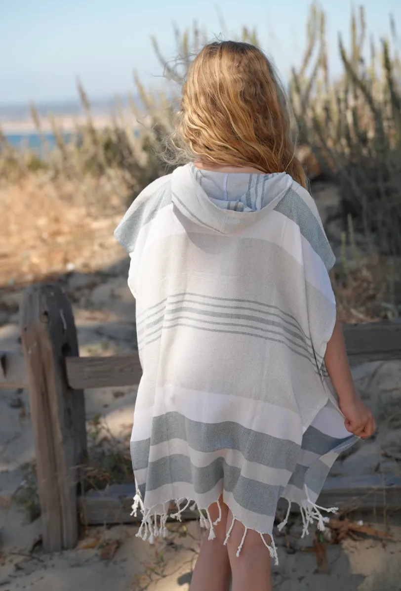 Kid Sun Poncho in Sea Salt