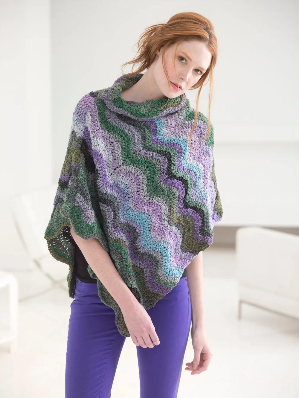 Lagoon Ripple Poncho (Crochet)