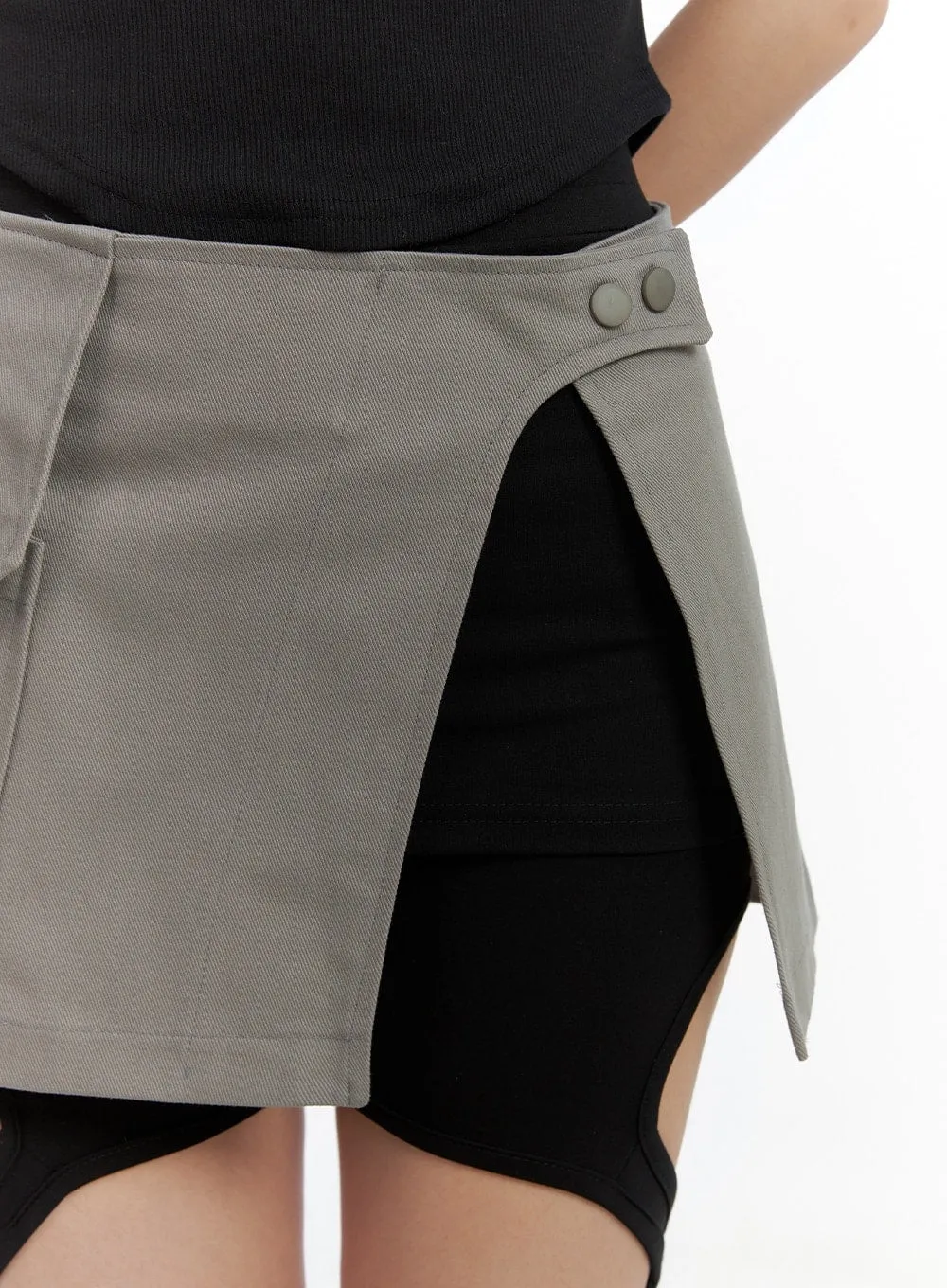 Layered Pocket Skirt CA409