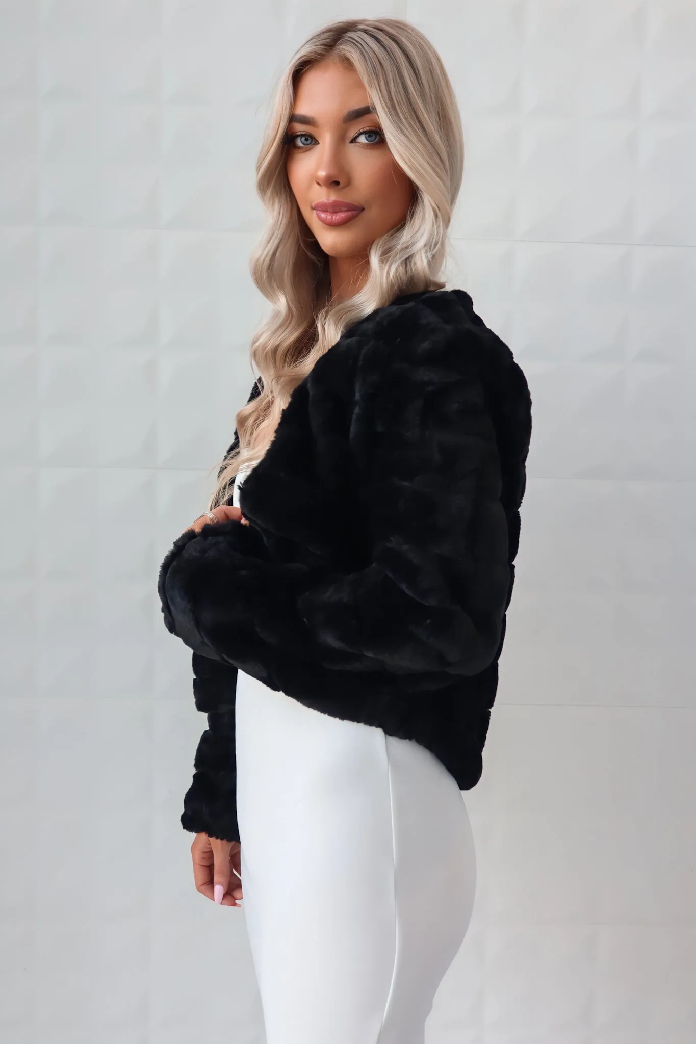 Misty Faux Fur Jacket - Black