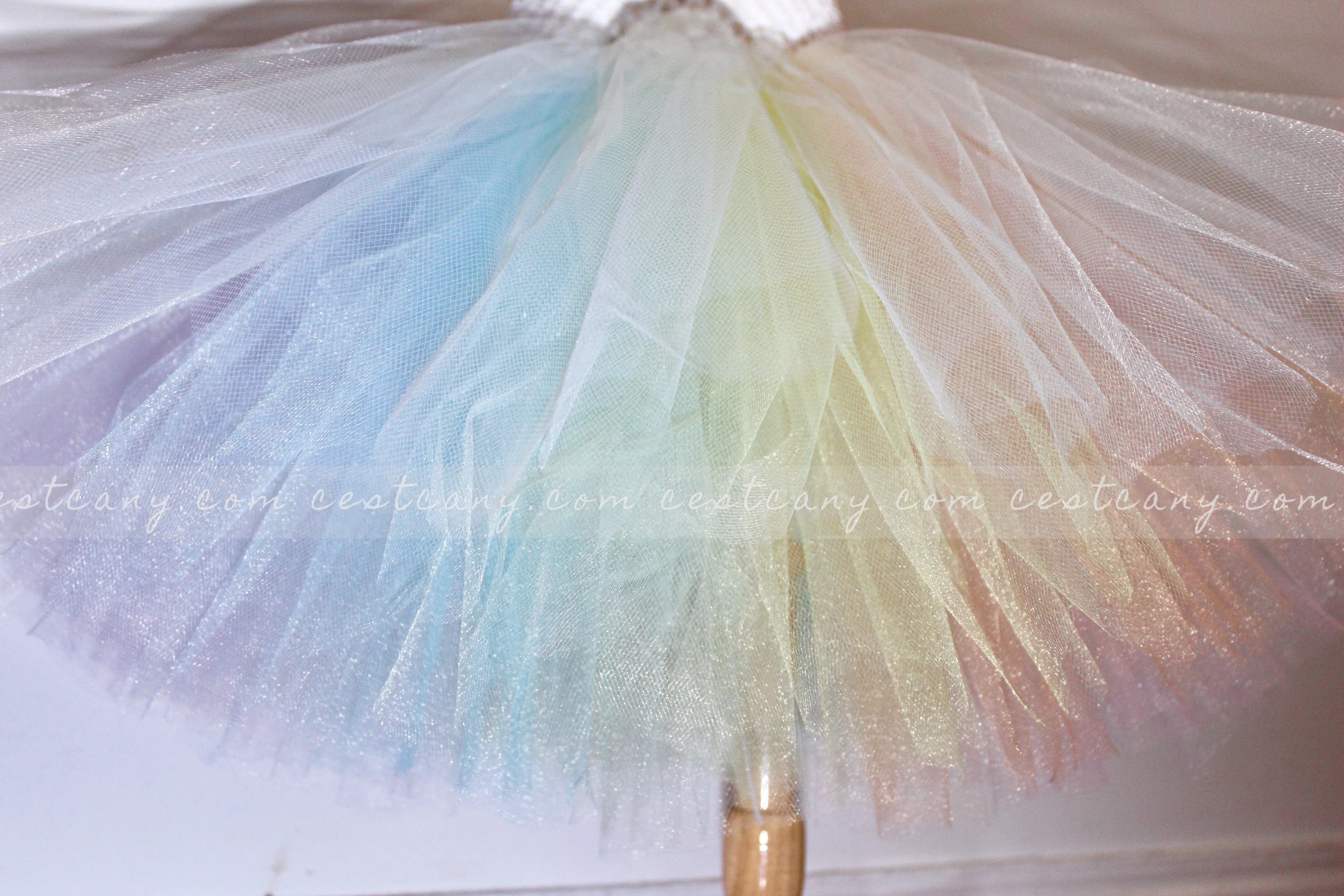 Pastel Rainbow Kids Tulle Skirt