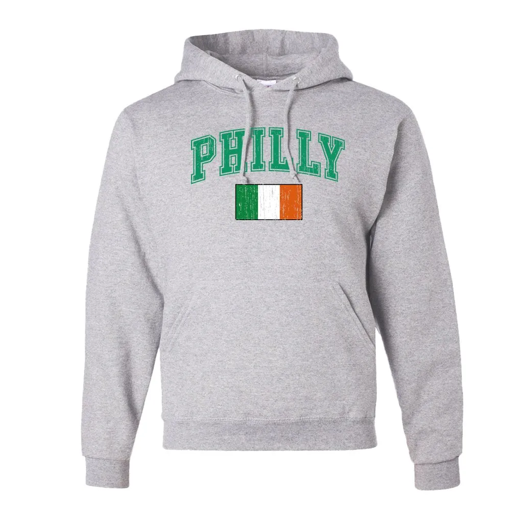 Philly Irish Flag Pullover Hoodie | Philly Irish Flag Ash Pull Over Hoodie