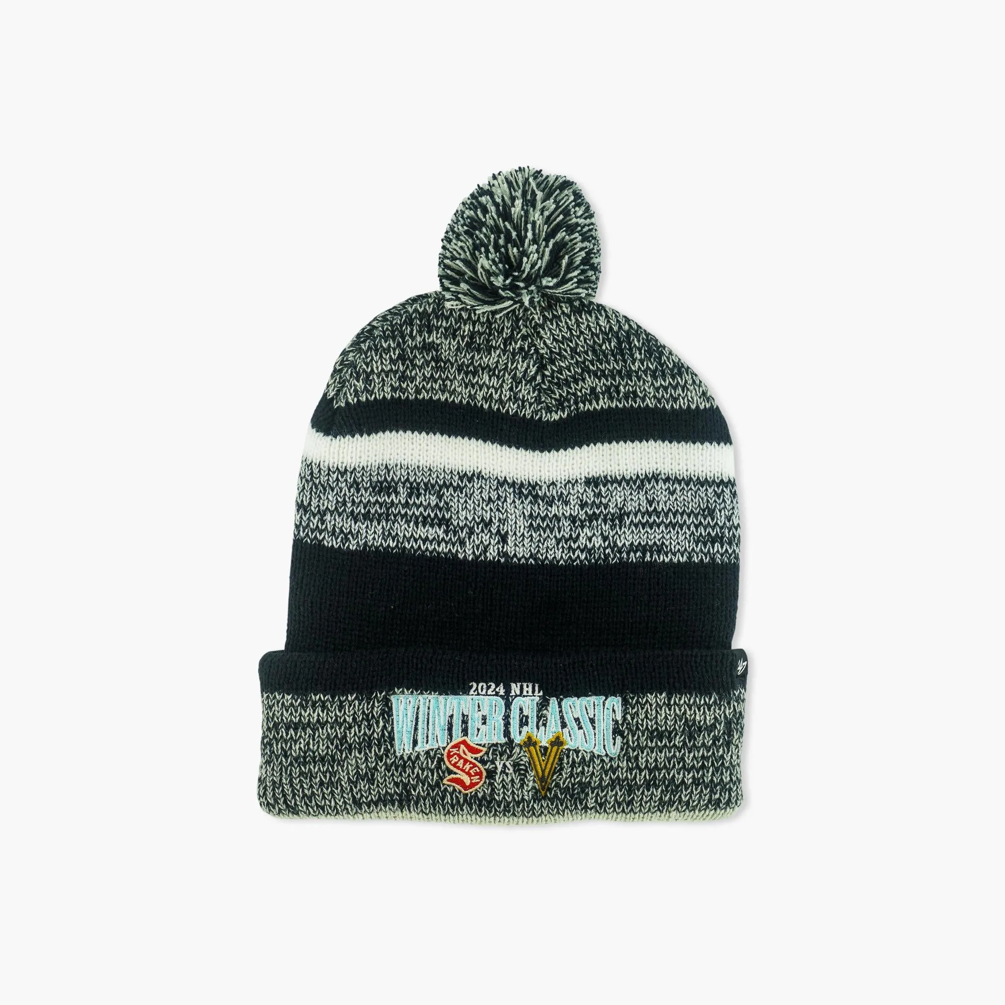 Seattle Kraken Winter Classic Dueling Matchup Cuff Pom Beanie