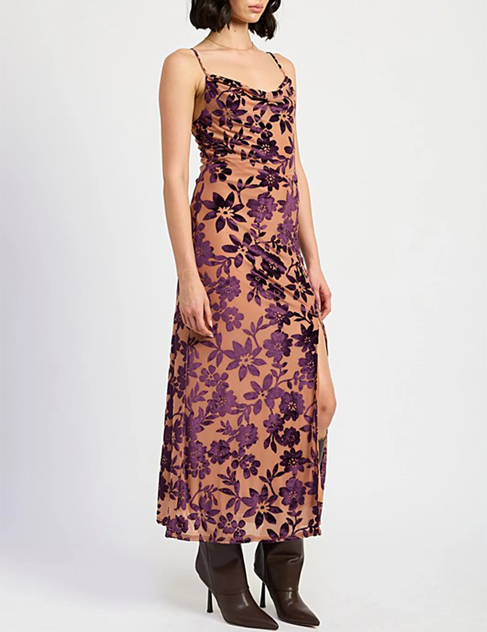 Shyla Velvet Floral Dress