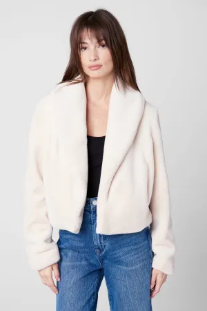 Snow Queen Faux Fur Cropped Jacket