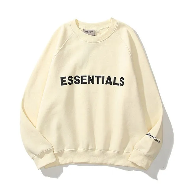 Sweatshirt with Reflective Letter Essential Printing