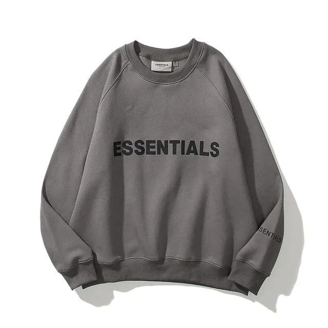 Sweatshirt with Reflective Letter Essential Printing