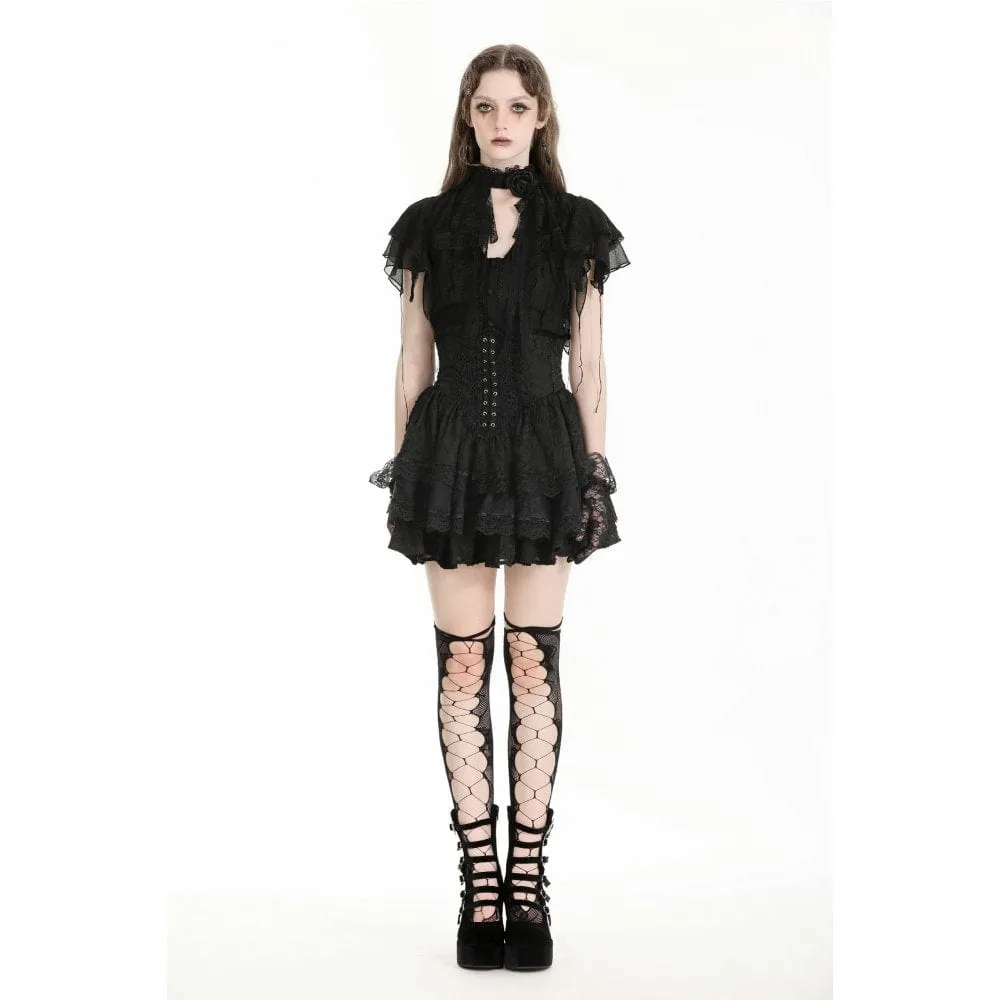 Women's Gothic High-waisted Layered Skirt