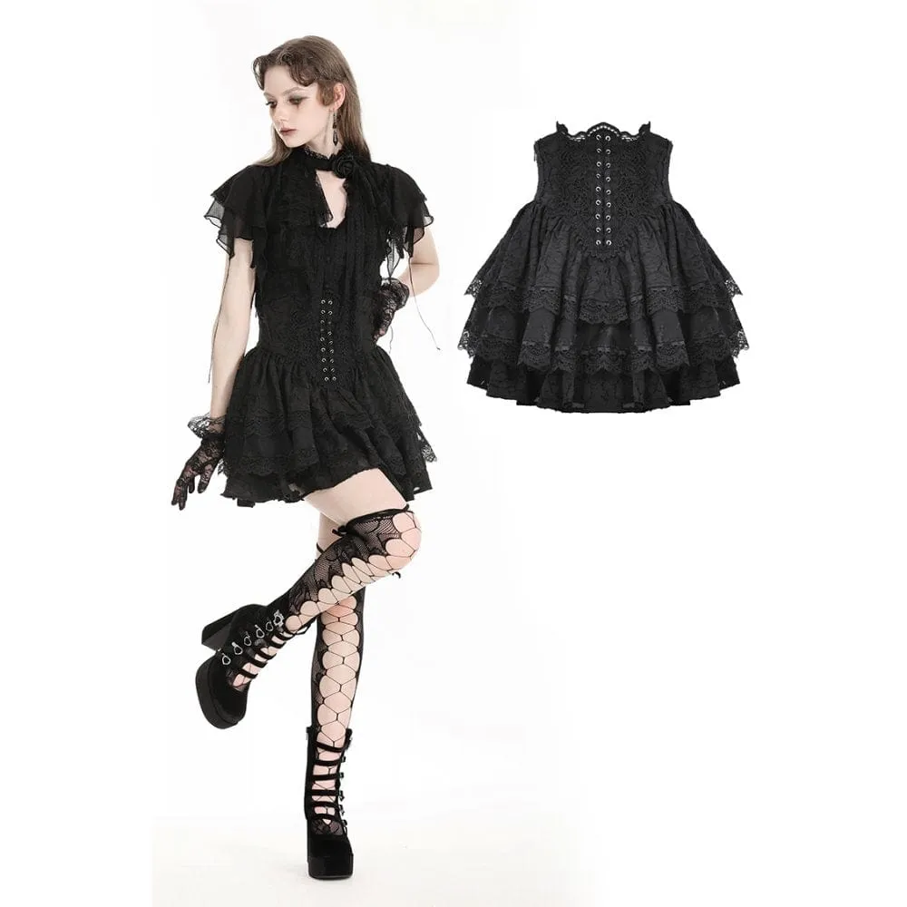 Women's Gothic High-waisted Layered Skirt